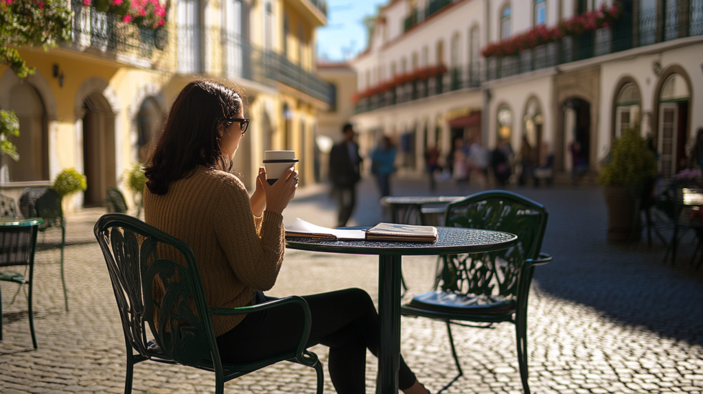 Solo Female Traveler Europe Cafe